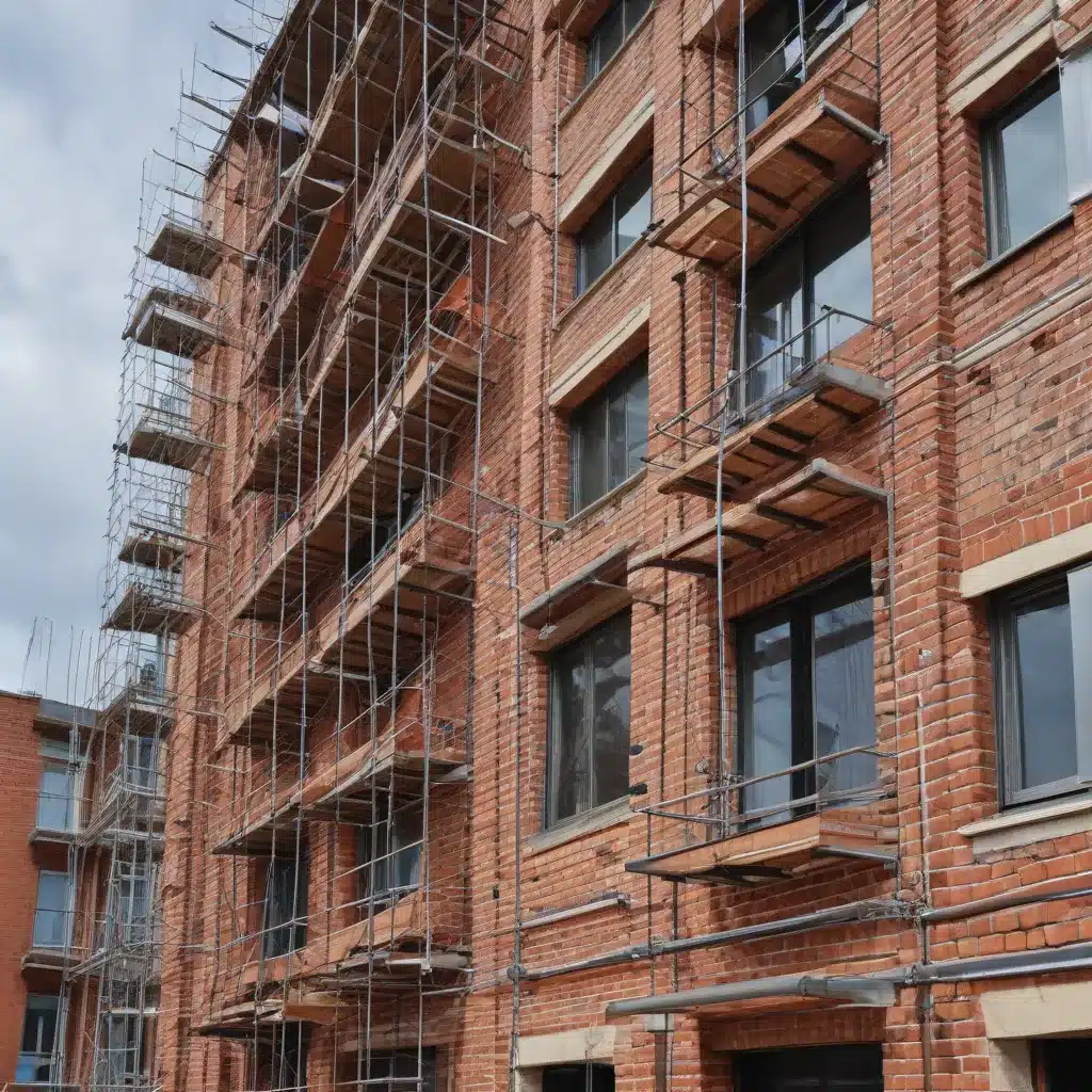 Scaffolding for Masonry and Brick Facade Work